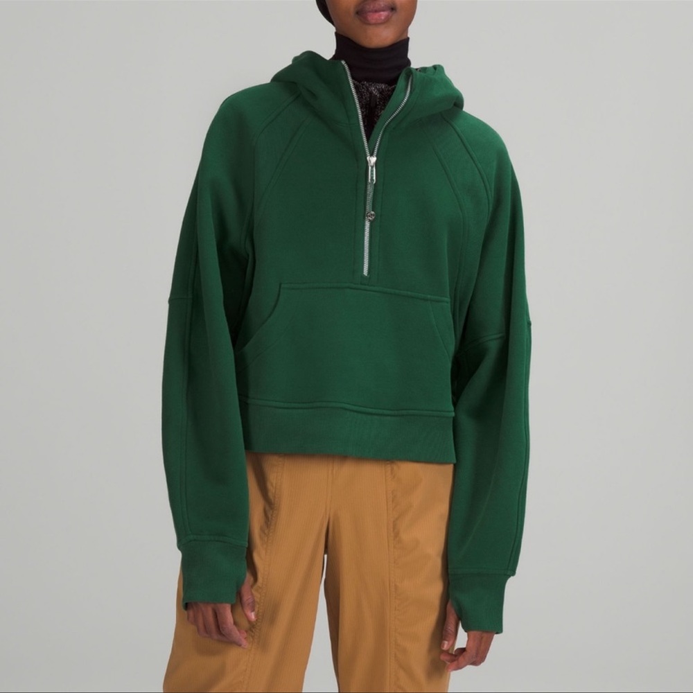 NWT Lululemon Oversized Scuba 1/2 Zip Everglade Green